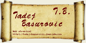 Tadej Basurović vizit kartica